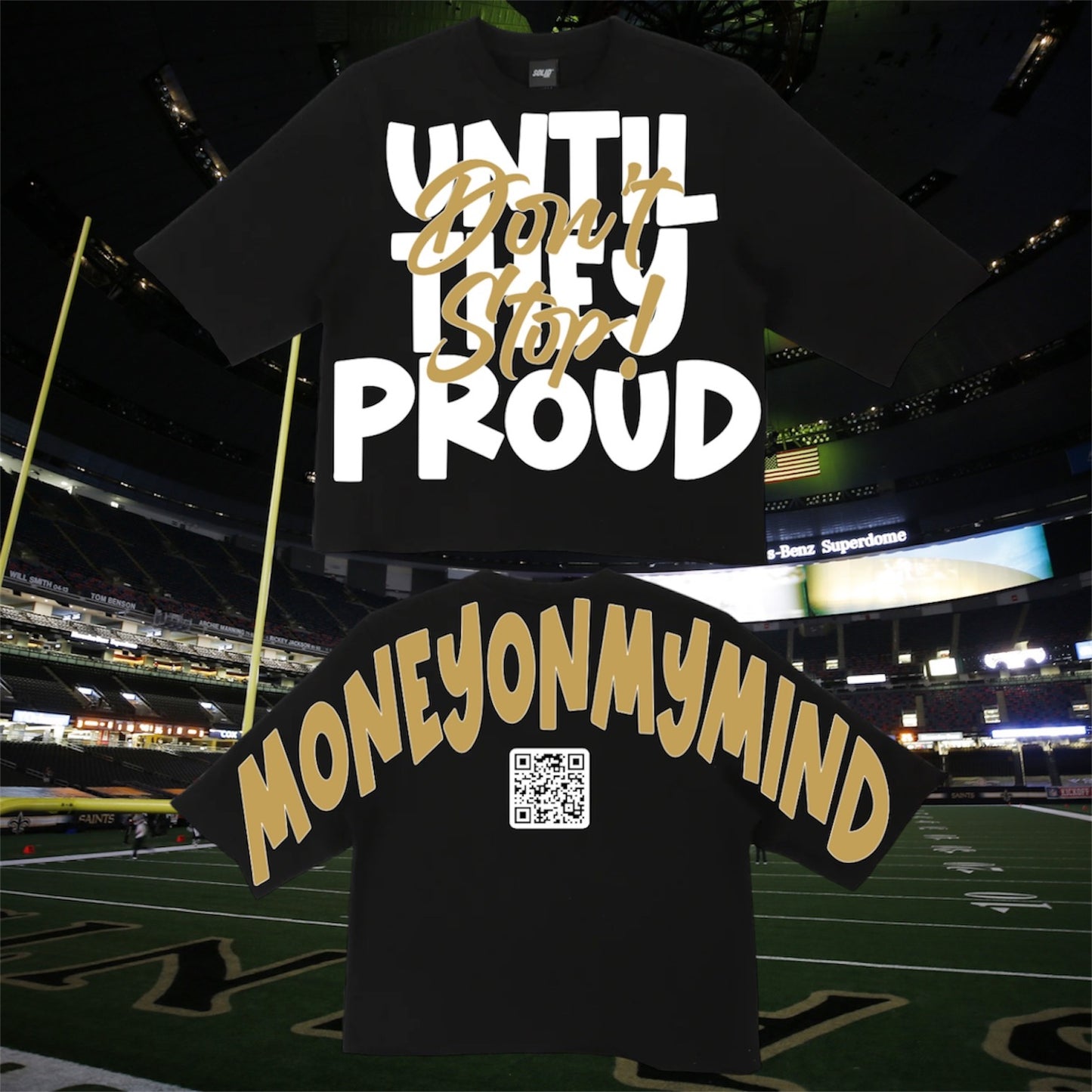 Saints “Don’t Stop… Until They Proud”MOMM Crop Crewneck