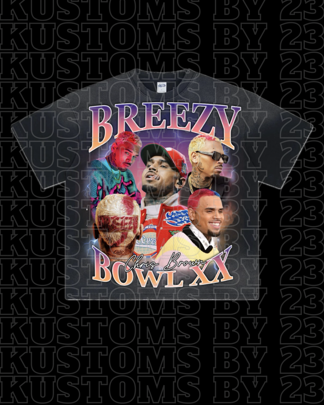 Chris Brown “Breezy XX Bowl” Concert 25’ Tees w/ MoneyOnMyMind Clo. Website Barcode