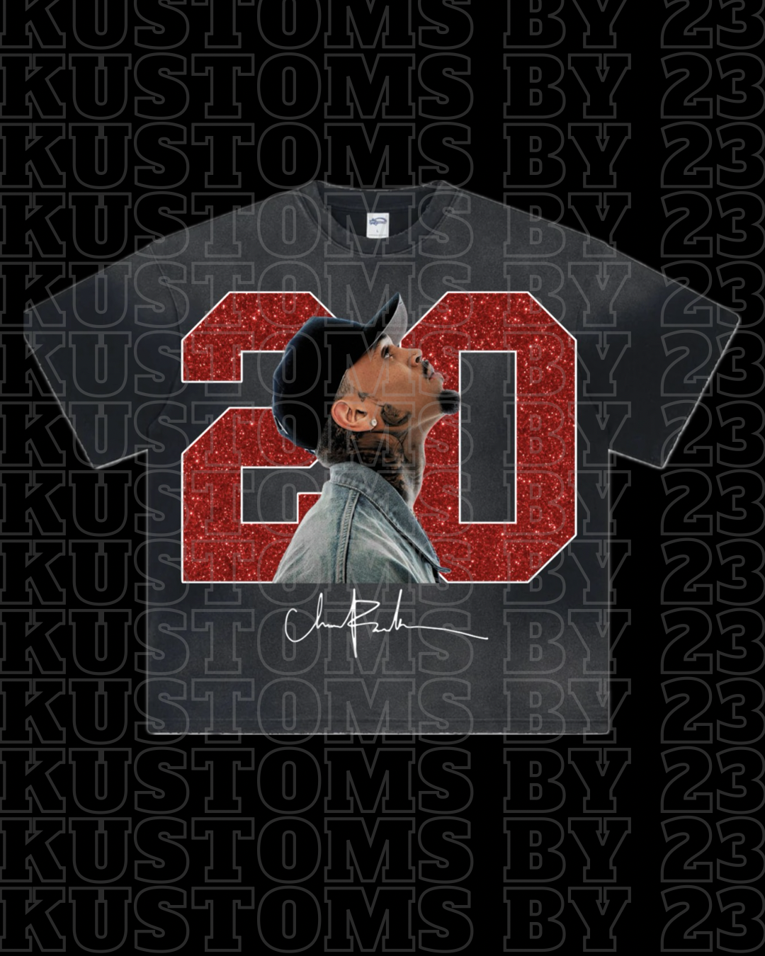 Chris Brown “Breezy XX Bowl” Concert 25’ Tees w/ MoneyOnMyMind Clo. Website Barcode