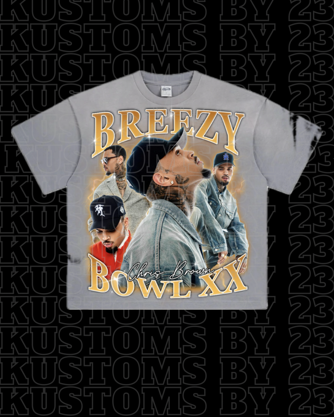 Chris Brown “Breezy XX Bowl” Concert 25’ Tees w/ MoneyOnMyMind Clo. Website Barcode