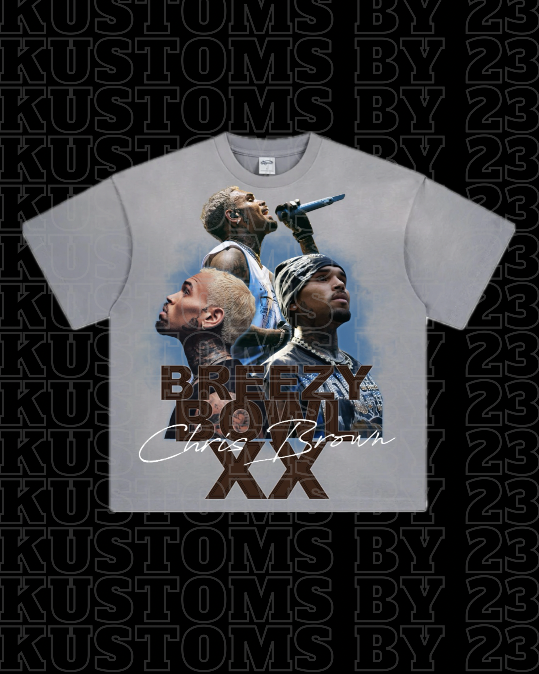 Chris Brown “Breezy XX Bowl” Concert 25’ Tees w/ MoneyOnMyMind Clo. Website Barcode