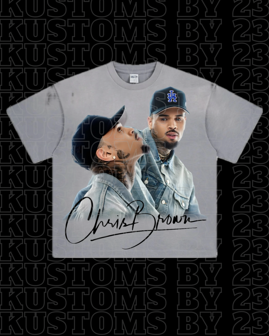 Chris Brown “Breezy XX Bowl” Concert 25’ Tees w/ MoneyOnMyMind Clo. Website Barcode