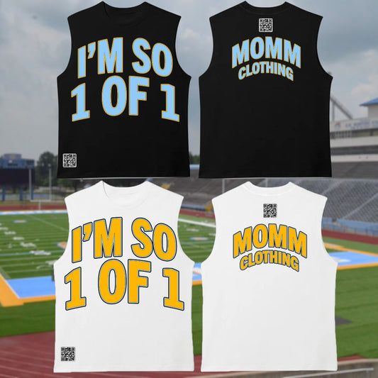 Southern Univ. Homecoming 25’ “I’M SO 1OF1” Sleeveless Tee w/ Website Barcode