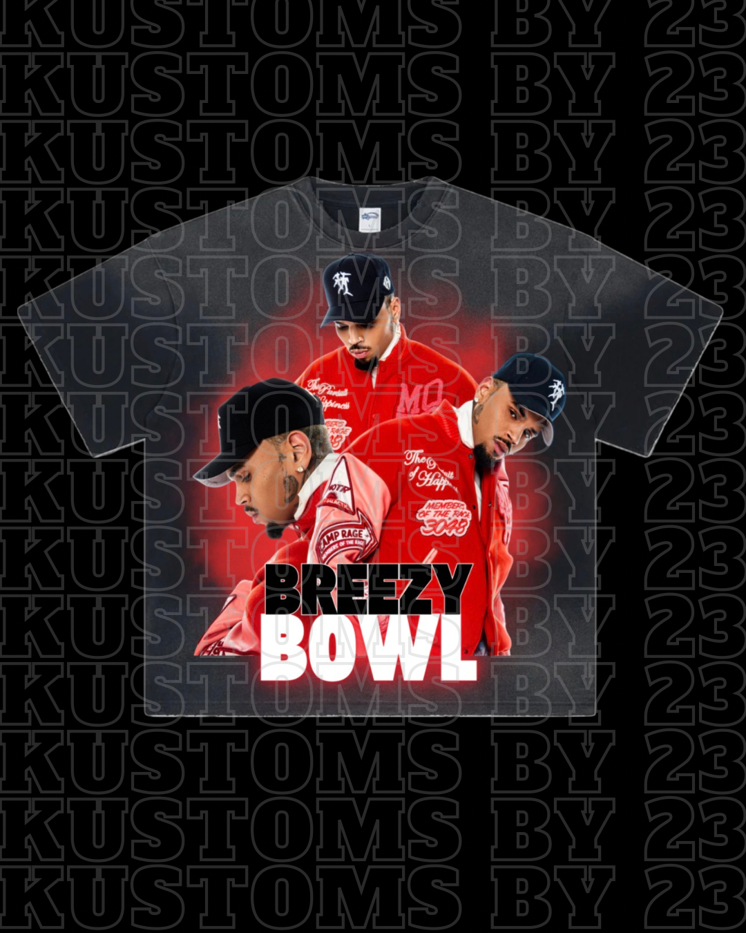 Chris Brown “Breezy XX Bowl” Concert 25’ Tees w/ MoneyOnMyMind Clo. Website Barcode