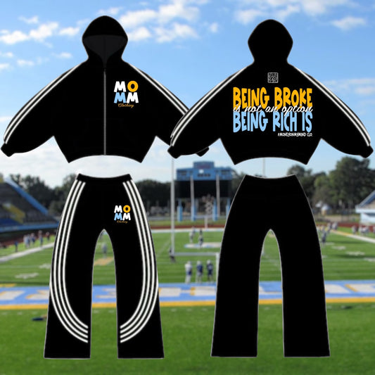 Southern Univ. Homecoming 25’ “Being Broke Is Not An Option, Being RICH Is” Windbreaker Set