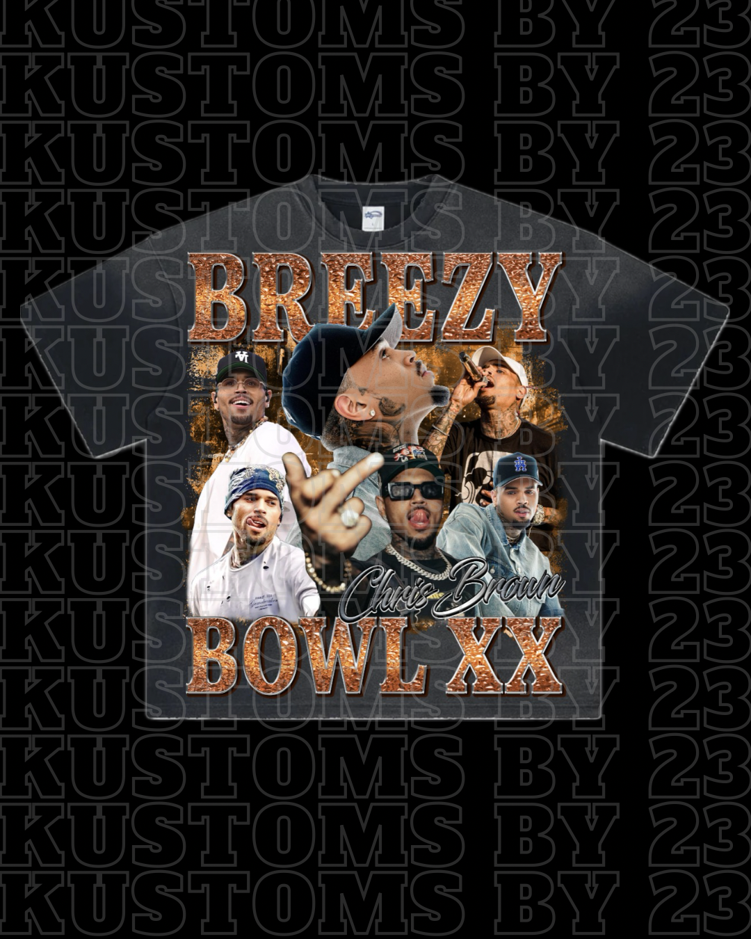 Chris Brown “Breezy XX Bowl” Concert 25’ Tees w/ MoneyOnMyMind Clo. Website Barcode