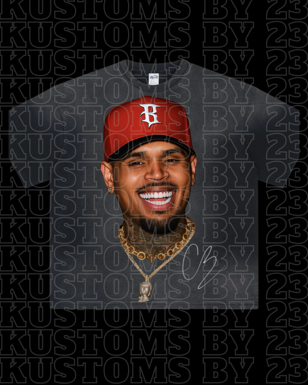 Chris Brown “Breezy XX Bowl” Concert 25’ Tees w/ MoneyOnMyMind Clo. Website Barcode