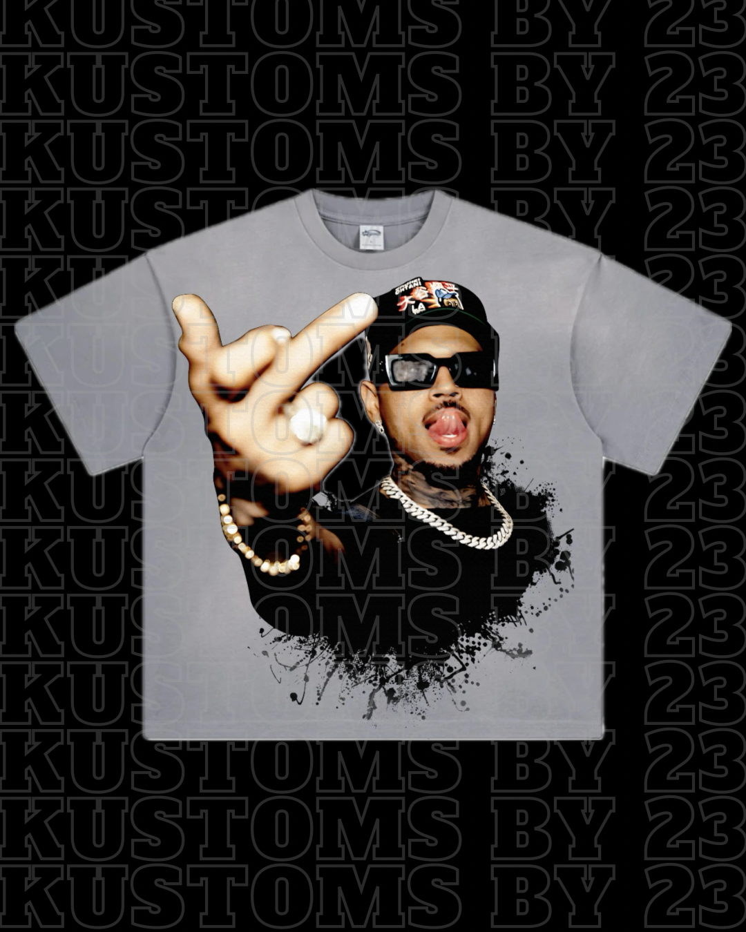 Chris Brown “Breezy XX Bowl” Concert 25’ Tees w/ MoneyOnMyMind Clo. Website Barcode