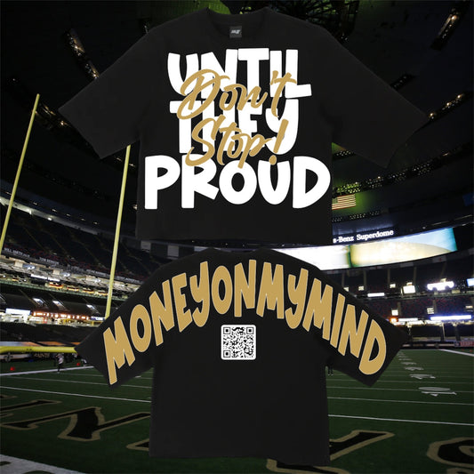 Saints “Don’t Stop… Until They Proud”MOMM Crop Crewneck