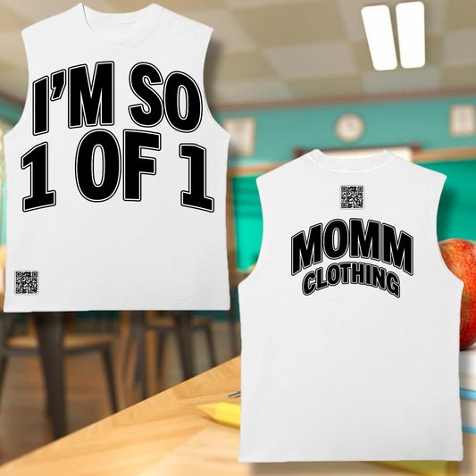 Back-To-School “I’M SO 1OF1” Sleeveless Tee w/ Website Barcode
