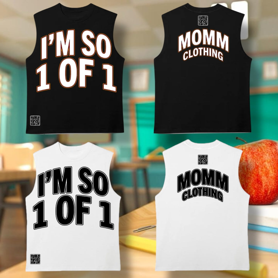 Back-To-School “I’M SO 1OF1” Sleeveless Tee w/ Website Barcode